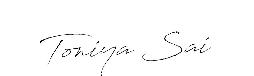 Design your own signature with our free online signature maker. With this signature software, you can create a handwritten (Antro_Vectra) signature for name Toniya Sai. Toniya Sai signature style 6 images and pictures png