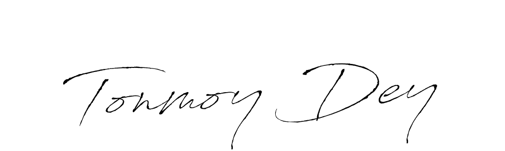 How to make Tonmoy Dey name signature. Use Antro_Vectra style for creating short signs online. This is the latest handwritten sign. Tonmoy Dey signature style 6 images and pictures png