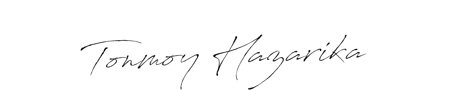 You should practise on your own different ways (Antro_Vectra) to write your name (Tonmoy Hazarika) in signature. don't let someone else do it for you. Tonmoy Hazarika signature style 6 images and pictures png