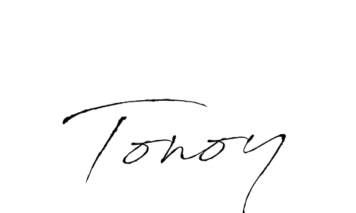 Use a signature maker to create a handwritten signature online. With this signature software, you can design (Antro_Vectra) your own signature for name Tonoy. Tonoy signature style 6 images and pictures png