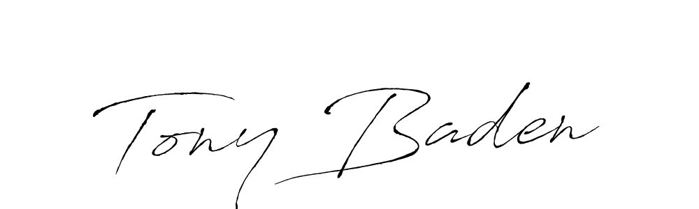 Tony Baden stylish signature style. Best Handwritten Sign (Antro_Vectra) for my name. Handwritten Signature Collection Ideas for my name Tony Baden. Tony Baden signature style 6 images and pictures png