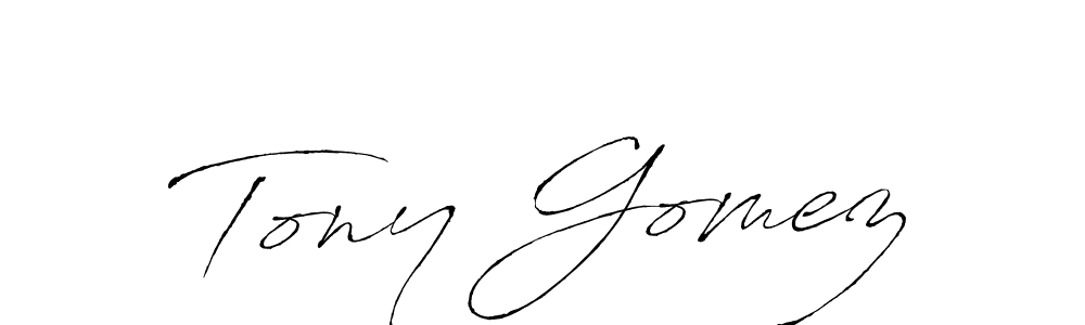 Make a beautiful signature design for name Tony Gomez. With this signature (Antro_Vectra) style, you can create a handwritten signature for free. Tony Gomez signature style 6 images and pictures png