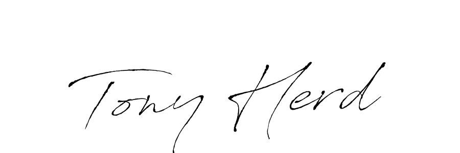 Tony Herd stylish signature style. Best Handwritten Sign (Antro_Vectra) for my name. Handwritten Signature Collection Ideas for my name Tony Herd. Tony Herd signature style 6 images and pictures png