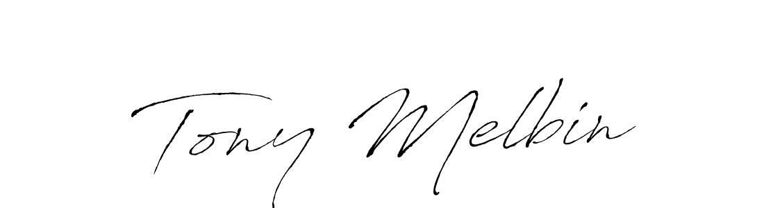 Use a signature maker to create a handwritten signature online. With this signature software, you can design (Antro_Vectra) your own signature for name Tony Melbin. Tony Melbin signature style 6 images and pictures png