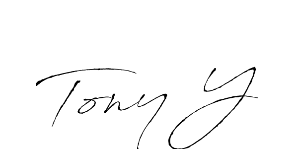 You should practise on your own different ways (Antro_Vectra) to write your name (Tony Y) in signature. don't let someone else do it for you. Tony Y signature style 6 images and pictures png