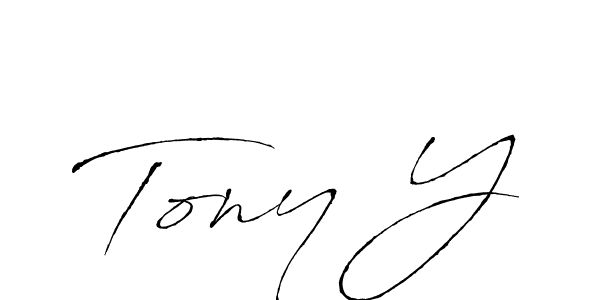 The best way (Antro_Vectra) to make a short signature is to pick only two or three words in your name. The name Tony Y include a total of six letters. For converting this name. Tony Y signature style 6 images and pictures png