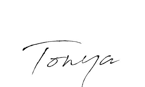 Make a beautiful signature design for name Tonya. With this signature (Antro_Vectra) style, you can create a handwritten signature for free. Tonya signature style 6 images and pictures png