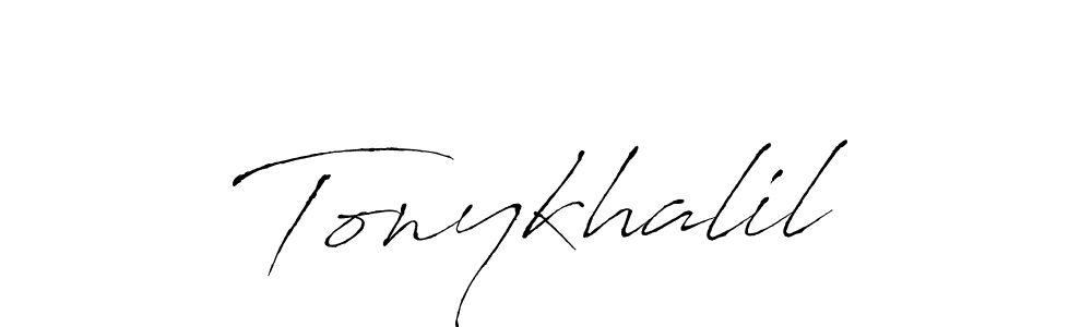 Antro_Vectra is a professional signature style that is perfect for those who want to add a touch of class to their signature. It is also a great choice for those who want to make their signature more unique. Get Tonykhalil name to fancy signature for free. Tonykhalil signature style 6 images and pictures png
