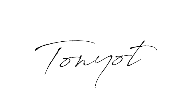 Design your own signature with our free online signature maker. With this signature software, you can create a handwritten (Antro_Vectra) signature for name Tonyot. Tonyot signature style 6 images and pictures png