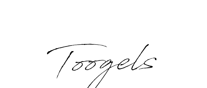 Use a signature maker to create a handwritten signature online. With this signature software, you can design (Antro_Vectra) your own signature for name Toogels. Toogels signature style 6 images and pictures png