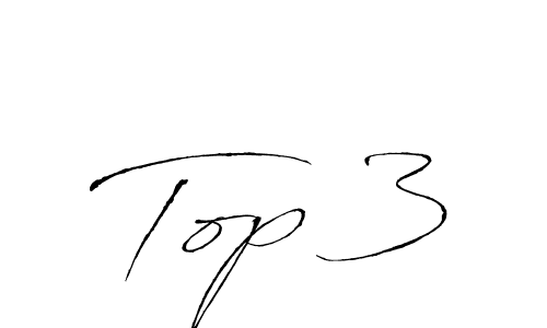 Use a signature maker to create a handwritten signature online. With this signature software, you can design (Antro_Vectra) your own signature for name Top 3. Top 3 signature style 6 images and pictures png