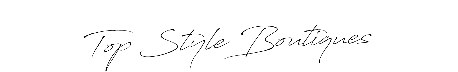 Design your own signature with our free online signature maker. With this signature software, you can create a handwritten (Antro_Vectra) signature for name Top Style Boutiques. Top Style Boutiques signature style 6 images and pictures png