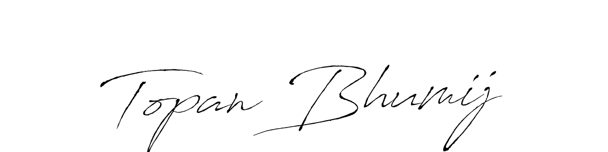 Design your own signature with our free online signature maker. With this signature software, you can create a handwritten (Antro_Vectra) signature for name Topan Bhumij. Topan Bhumij signature style 6 images and pictures png