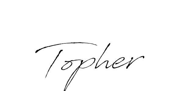 Use a signature maker to create a handwritten signature online. With this signature software, you can design (Antro_Vectra) your own signature for name Topher. Topher signature style 6 images and pictures png