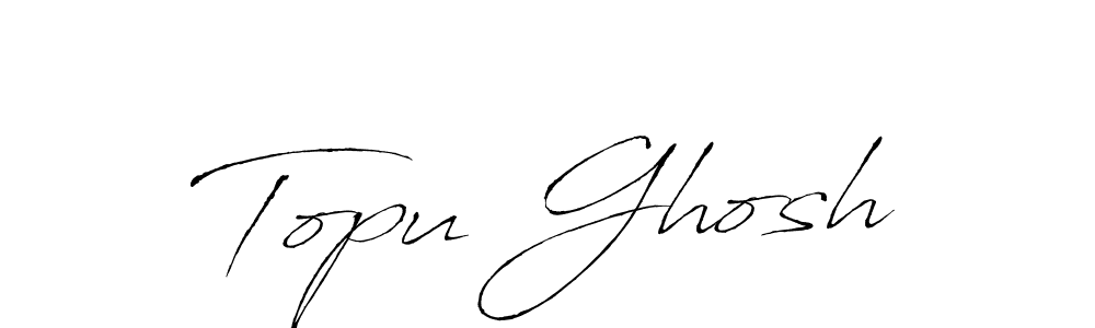 Topu Ghosh stylish signature style. Best Handwritten Sign (Antro_Vectra) for my name. Handwritten Signature Collection Ideas for my name Topu Ghosh. Topu Ghosh signature style 6 images and pictures png