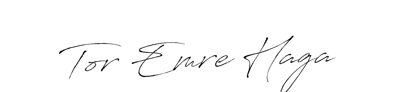 Create a beautiful signature design for name Tor Emre Haga. With this signature (Antro_Vectra) fonts, you can make a handwritten signature for free. Tor Emre Haga signature style 6 images and pictures png