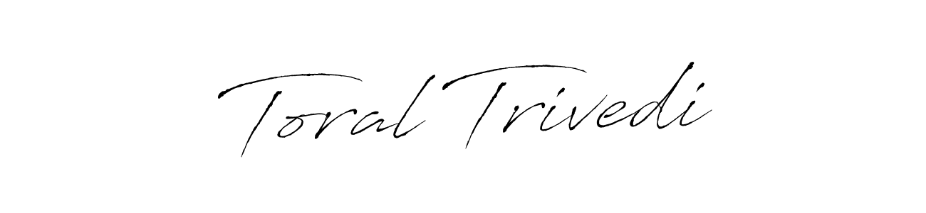 How to make Toral Trivedi signature? Antro_Vectra is a professional autograph style. Create handwritten signature for Toral Trivedi name. Toral Trivedi signature style 6 images and pictures png
