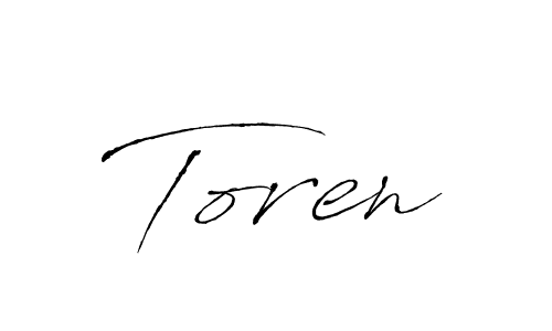 Create a beautiful signature design for name Toren. With this signature (Antro_Vectra) fonts, you can make a handwritten signature for free. Toren signature style 6 images and pictures png