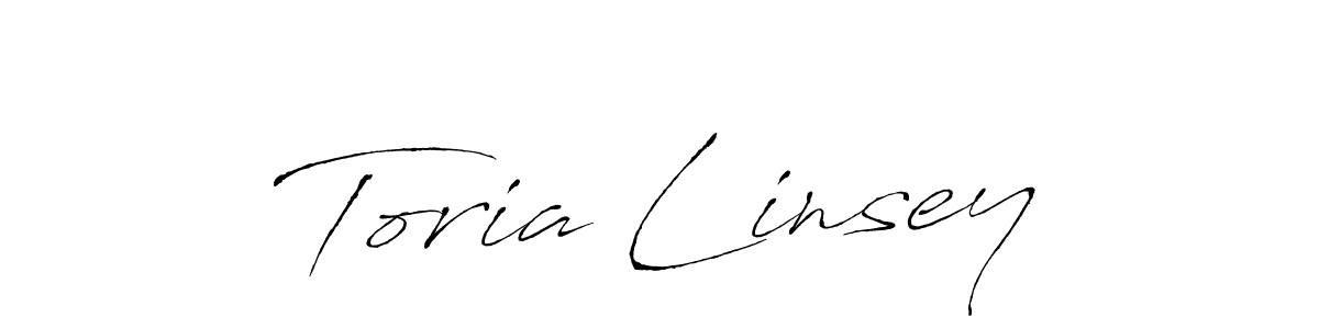 Antro_Vectra is a professional signature style that is perfect for those who want to add a touch of class to their signature. It is also a great choice for those who want to make their signature more unique. Get Toria Linsey name to fancy signature for free. Toria Linsey signature style 6 images and pictures png