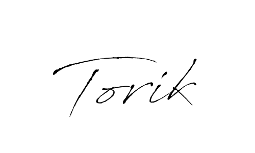 Use a signature maker to create a handwritten signature online. With this signature software, you can design (Antro_Vectra) your own signature for name Torik. Torik signature style 6 images and pictures png