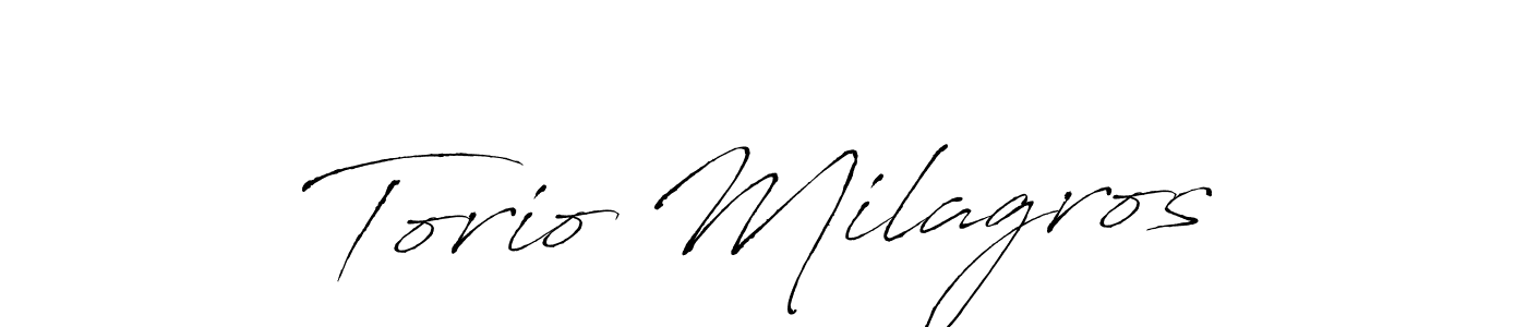 Create a beautiful signature design for name Torio Milagros. With this signature (Antro_Vectra) fonts, you can make a handwritten signature for free. Torio Milagros signature style 6 images and pictures png