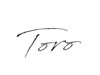 Design your own signature with our free online signature maker. With this signature software, you can create a handwritten (Antro_Vectra) signature for name Toro. Toro signature style 6 images and pictures png