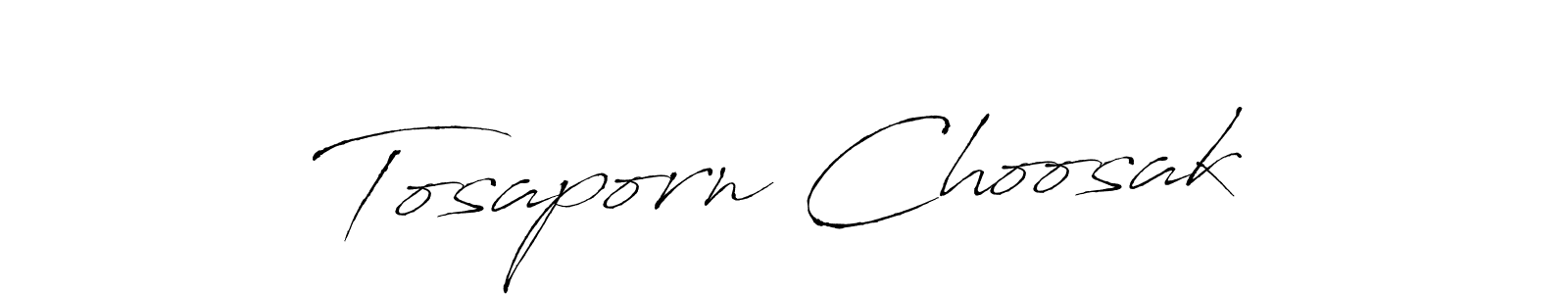 The best way (Antro_Vectra) to make a short signature is to pick only two or three words in your name. The name Tosaporn Choosak include a total of six letters. For converting this name. Tosaporn Choosak signature style 6 images and pictures png