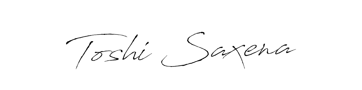 Design your own signature with our free online signature maker. With this signature software, you can create a handwritten (Antro_Vectra) signature for name Toshi Saxena. Toshi Saxena signature style 6 images and pictures png
