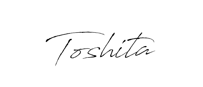 Toshita stylish signature style. Best Handwritten Sign (Antro_Vectra) for my name. Handwritten Signature Collection Ideas for my name Toshita. Toshita signature style 6 images and pictures png