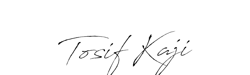 Create a beautiful signature design for name Tosif Kaji. With this signature (Antro_Vectra) fonts, you can make a handwritten signature for free. Tosif Kaji signature style 6 images and pictures png