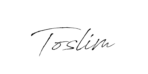 Also we have Toslim name is the best signature style. Create professional handwritten signature collection using Antro_Vectra autograph style. Toslim signature style 6 images and pictures png