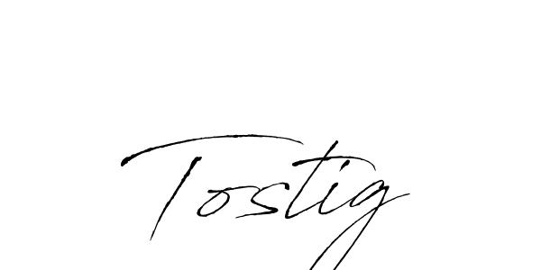 Make a beautiful signature design for name Tostig. With this signature (Antro_Vectra) style, you can create a handwritten signature for free. Tostig signature style 6 images and pictures png