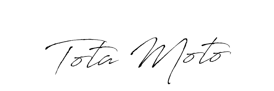 Antro_Vectra is a professional signature style that is perfect for those who want to add a touch of class to their signature. It is also a great choice for those who want to make their signature more unique. Get Tota Moto name to fancy signature for free. Tota Moto signature style 6 images and pictures png