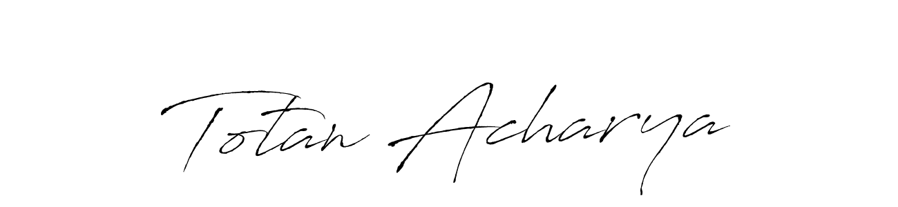 The best way (Antro_Vectra) to make a short signature is to pick only two or three words in your name. The name Totan Acharya include a total of six letters. For converting this name. Totan Acharya signature style 6 images and pictures png
