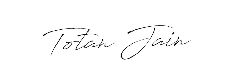 How to make Totan Jain name signature. Use Antro_Vectra style for creating short signs online. This is the latest handwritten sign. Totan Jain signature style 6 images and pictures png