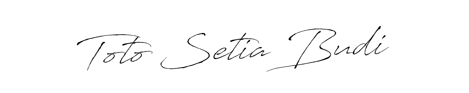 Create a beautiful signature design for name Toto Setia Budi. With this signature (Antro_Vectra) fonts, you can make a handwritten signature for free. Toto Setia Budi signature style 6 images and pictures png