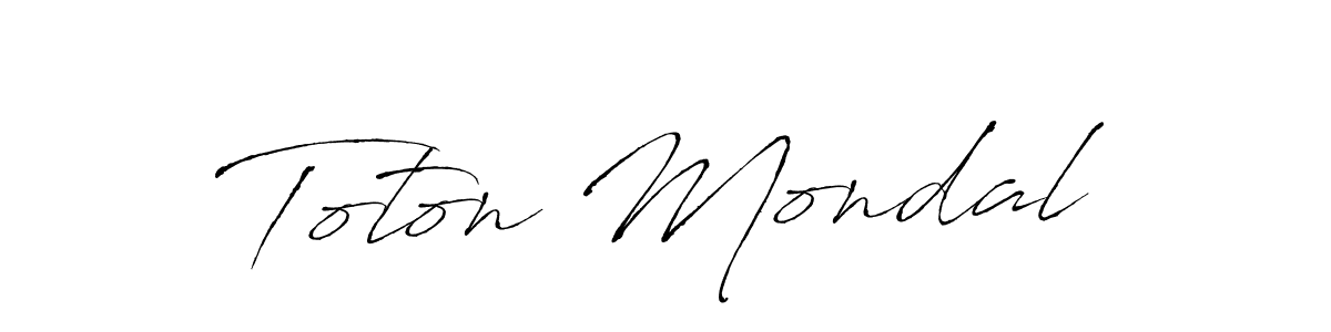 Design your own signature with our free online signature maker. With this signature software, you can create a handwritten (Antro_Vectra) signature for name Toton Mondal. Toton Mondal signature style 6 images and pictures png