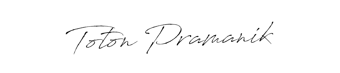 Also we have Toton Pramanik name is the best signature style. Create professional handwritten signature collection using Antro_Vectra autograph style. Toton Pramanik signature style 6 images and pictures png