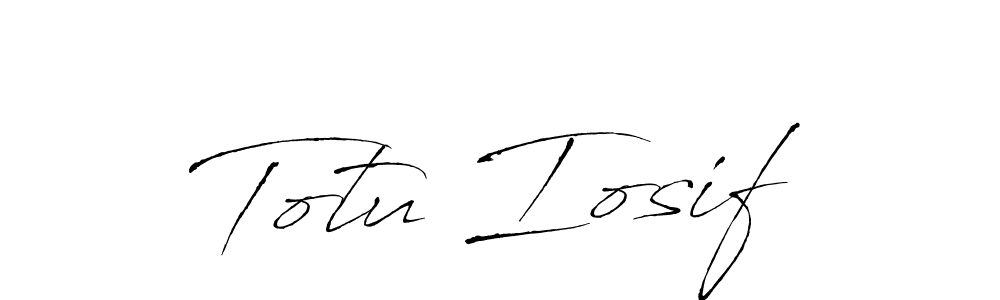 Make a beautiful signature design for name Totu Iosif. With this signature (Antro_Vectra) style, you can create a handwritten signature for free. Totu Iosif signature style 6 images and pictures png