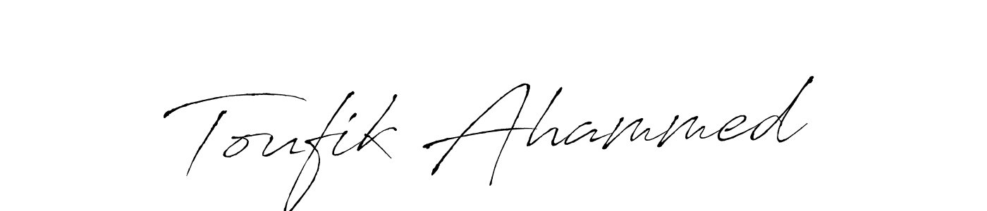 Create a beautiful signature design for name Toufik Ahammed. With this signature (Antro_Vectra) fonts, you can make a handwritten signature for free. Toufik Ahammed signature style 6 images and pictures png