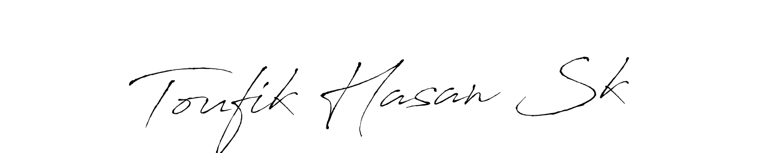 Design your own signature with our free online signature maker. With this signature software, you can create a handwritten (Antro_Vectra) signature for name Toufik Hasan Sk. Toufik Hasan Sk signature style 6 images and pictures png
