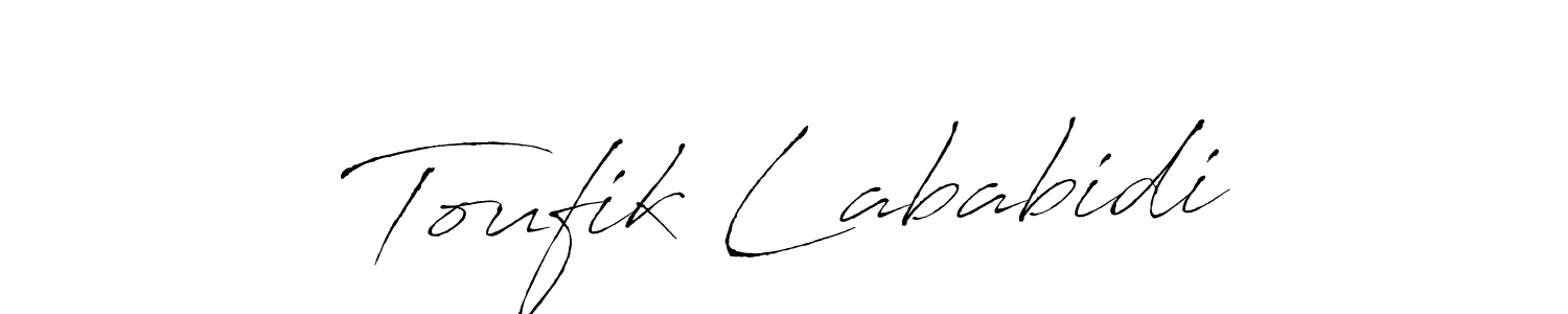 How to make Toufik Lababidi signature? Antro_Vectra is a professional autograph style. Create handwritten signature for Toufik Lababidi name. Toufik Lababidi signature style 6 images and pictures png