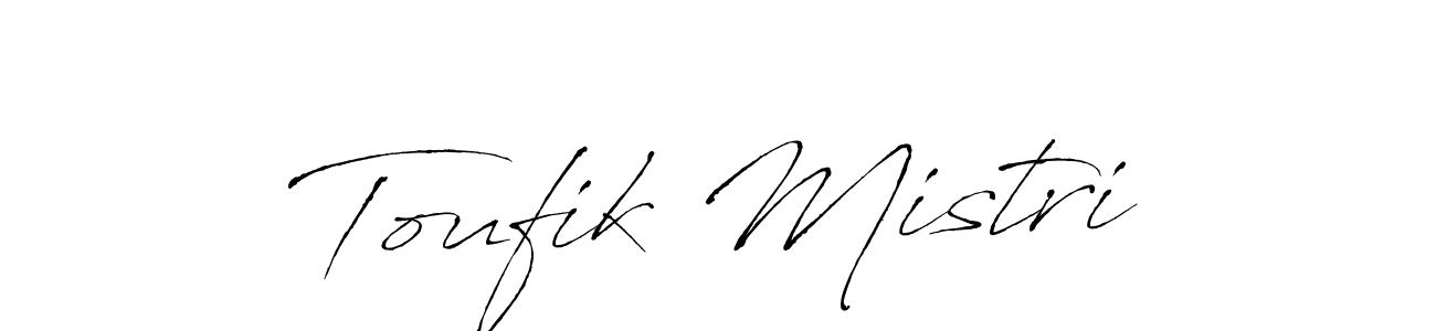 You should practise on your own different ways (Antro_Vectra) to write your name (Toufik Mistri) in signature. don't let someone else do it for you. Toufik Mistri signature style 6 images and pictures png