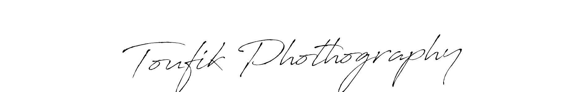 Design your own signature with our free online signature maker. With this signature software, you can create a handwritten (Antro_Vectra) signature for name Toufik Phothography. Toufik Phothography signature style 6 images and pictures png