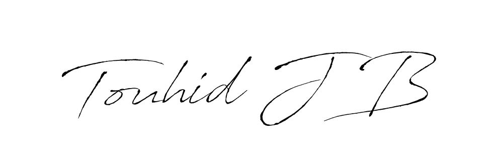 How to make Touhid J B signature? Antro_Vectra is a professional autograph style. Create handwritten signature for Touhid J B name. Touhid J B signature style 6 images and pictures png