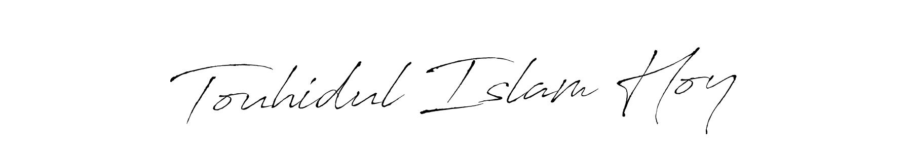 How to make Touhidul Islam Hoy name signature. Use Antro_Vectra style for creating short signs online. This is the latest handwritten sign. Touhidul Islam Hoy signature style 6 images and pictures png