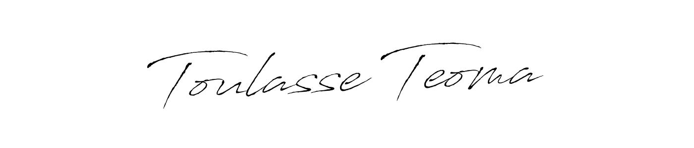 Design your own signature with our free online signature maker. With this signature software, you can create a handwritten (Antro_Vectra) signature for name Toulasse Teoma. Toulasse Teoma signature style 6 images and pictures png