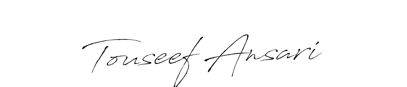 Make a short Touseef Ansari signature style. Manage your documents anywhere anytime using Antro_Vectra. Create and add eSignatures, submit forms, share and send files easily. Touseef Ansari signature style 6 images and pictures png