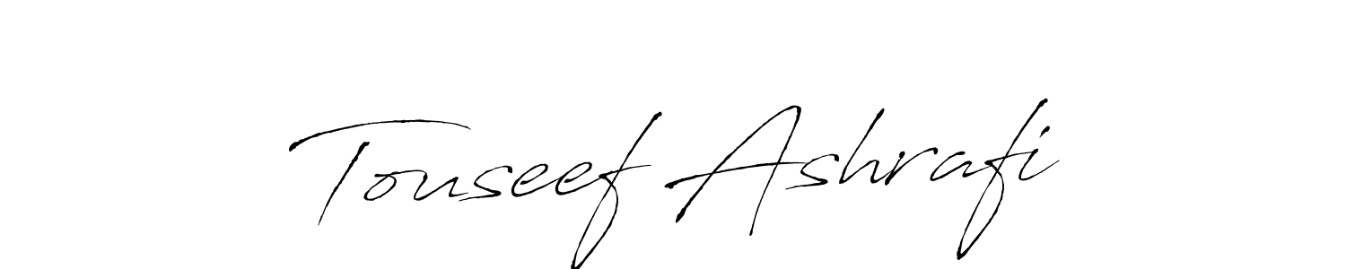 Touseef Ashrafi stylish signature style. Best Handwritten Sign (Antro_Vectra) for my name. Handwritten Signature Collection Ideas for my name Touseef Ashrafi. Touseef Ashrafi signature style 6 images and pictures png