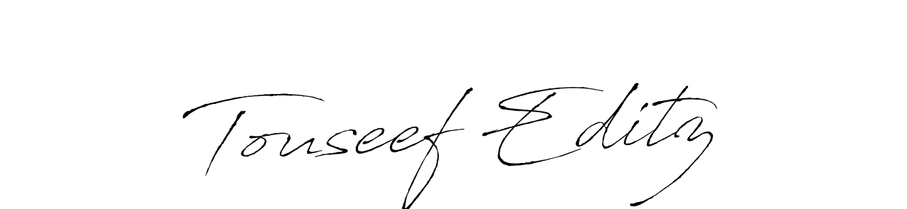 Antro_Vectra is a professional signature style that is perfect for those who want to add a touch of class to their signature. It is also a great choice for those who want to make their signature more unique. Get Touseef Editz name to fancy signature for free. Touseef Editz signature style 6 images and pictures png